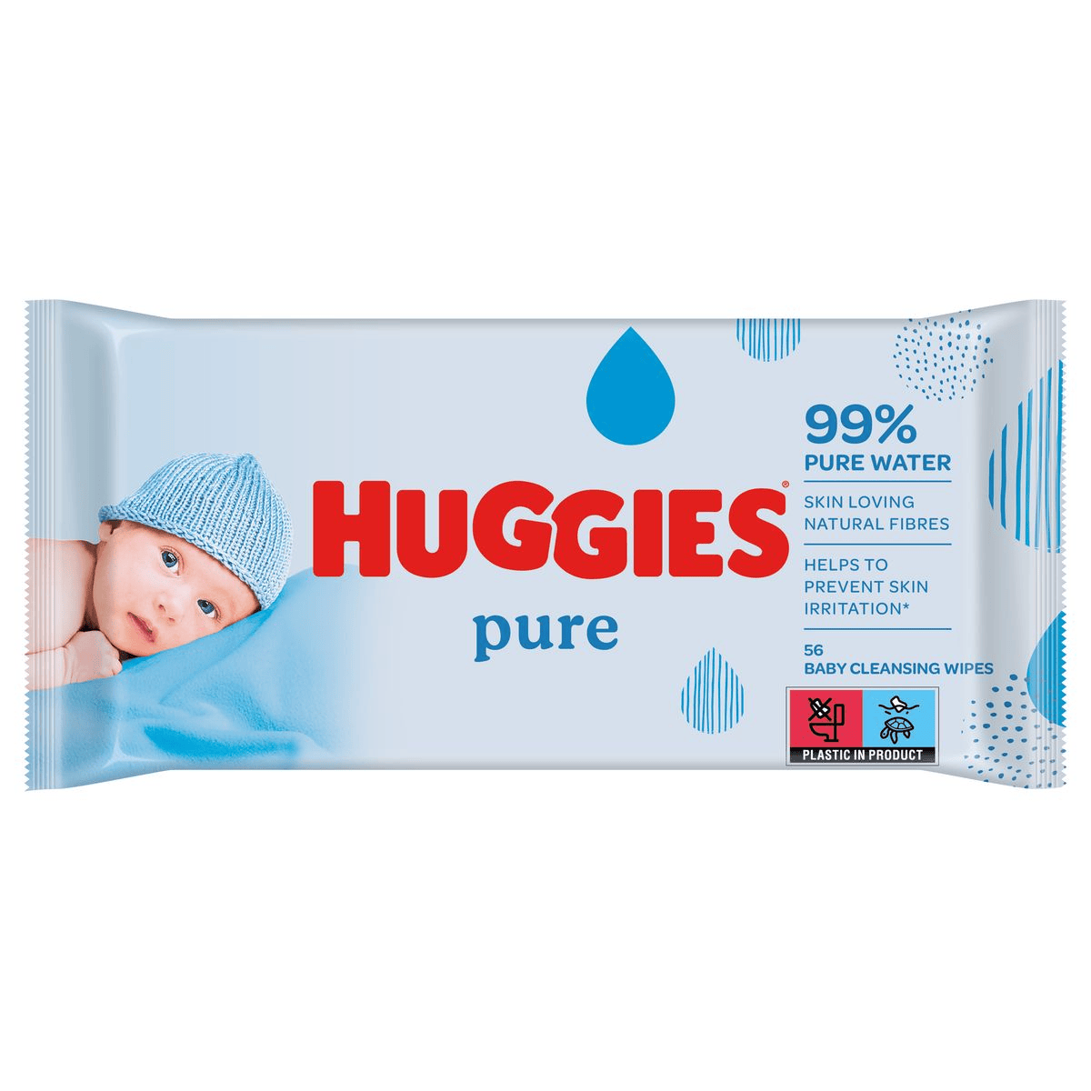Huggies Pure Baby Wipes 56