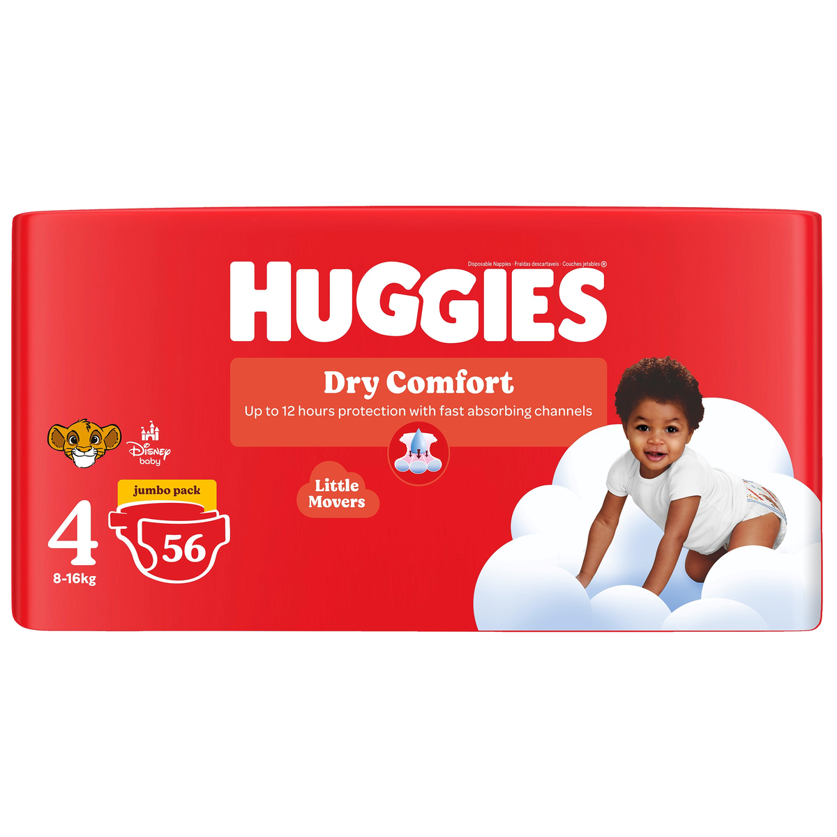 Huggies Dry comfort Size 4 (56s)