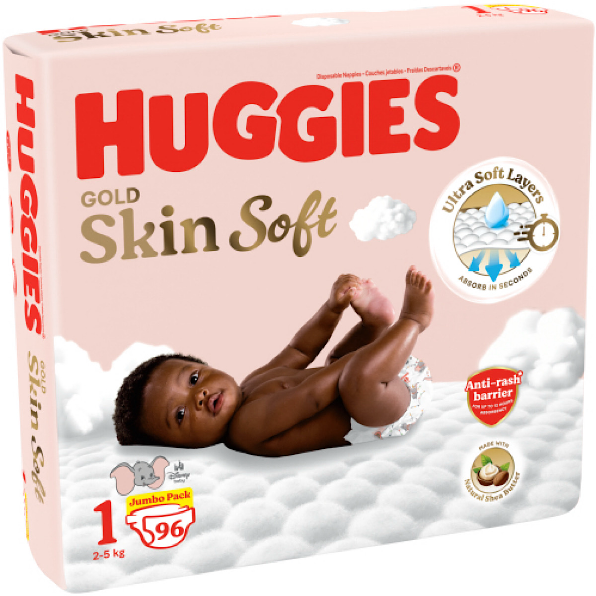 Huggies Gold Nappies Size 1 (96s)