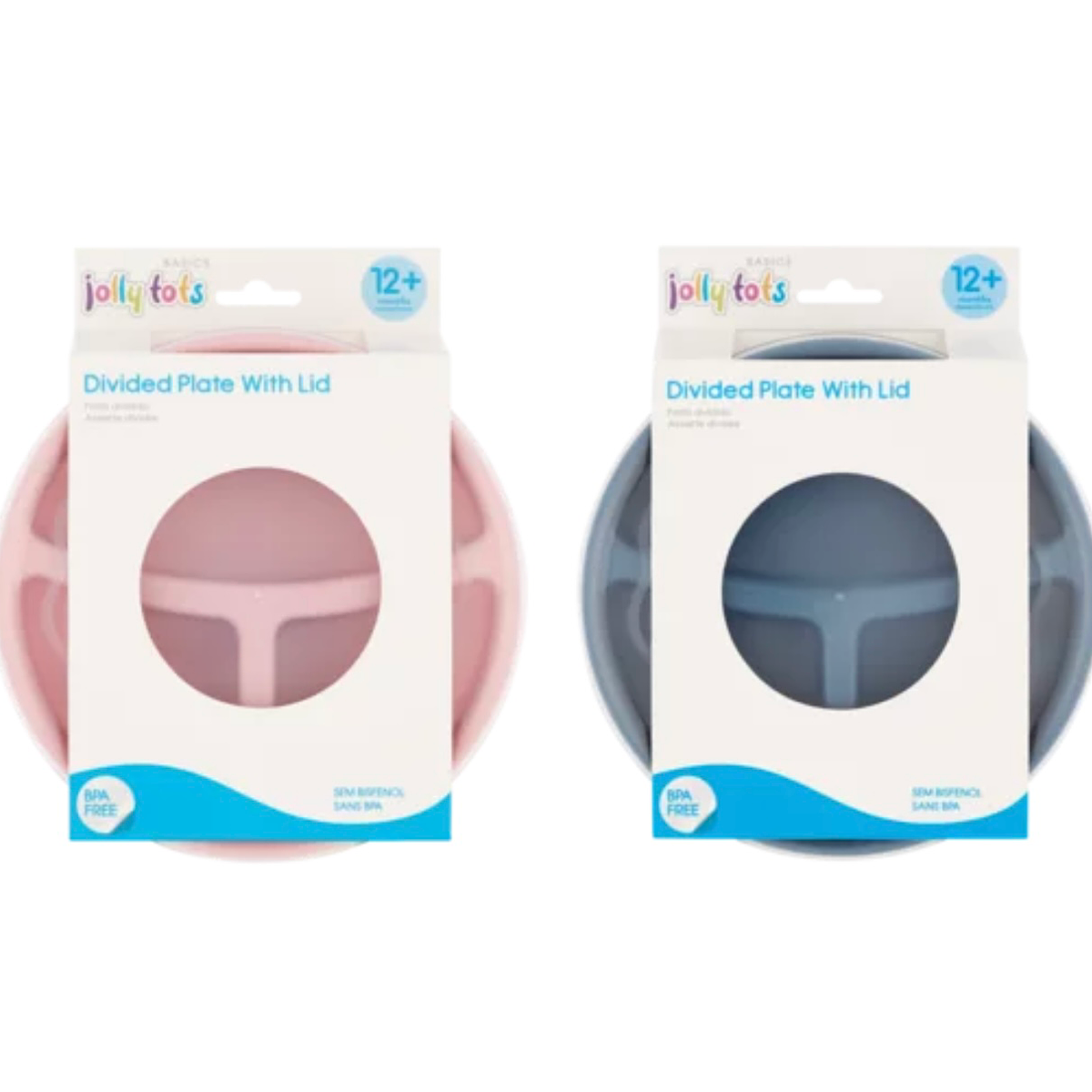 Jolly Tots Divided Plate With Lid