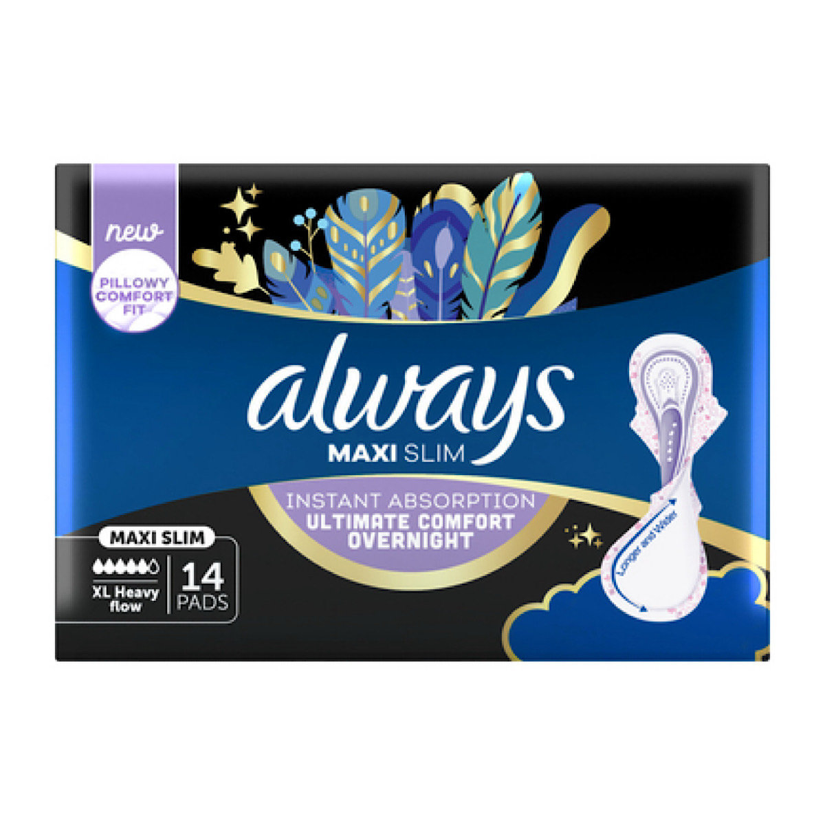 Always Maxi Slim Sanitary Pads Extra Long 14s